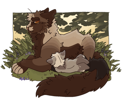 extra character + complex background